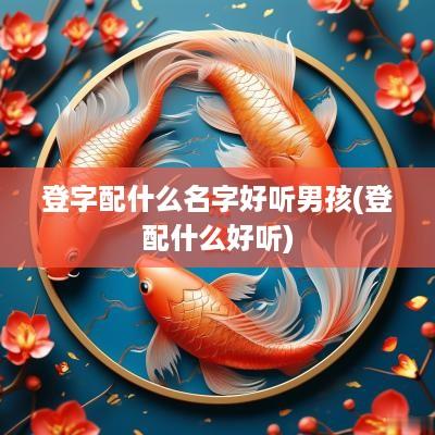 登字配什么名字好听男孩(登配什么好听)