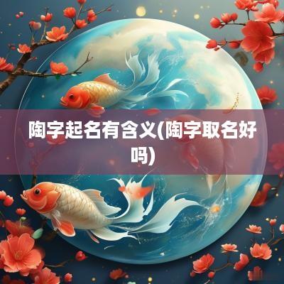 陶字起名有含义(陶字取名好吗)