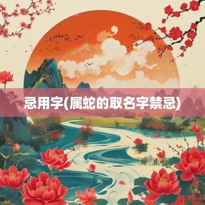 忌用字(属蛇的取名字禁忌)