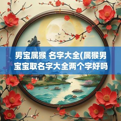 男宝属猴 名字大全(属猴男宝宝取名字大全两个字好吗视频)