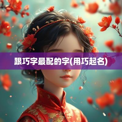 跟巧字最配的字(用巧起名)