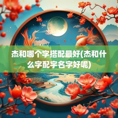 杰和哪个字搭配最好(杰和什么字配宇名字好呢)
