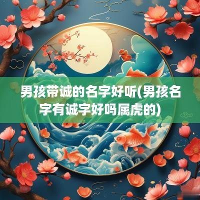 男孩带诚的名字好听(男孩名字有诚字好吗属虎的)