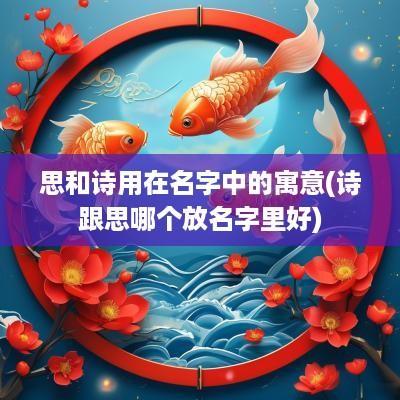 思和诗用在名字中的寓意(诗跟思哪个放名字里好)