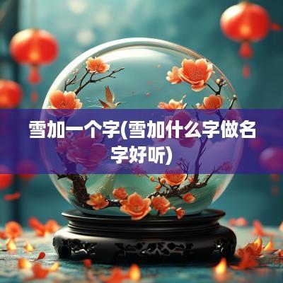 雪加一个字(雪加什么字做名字好听)