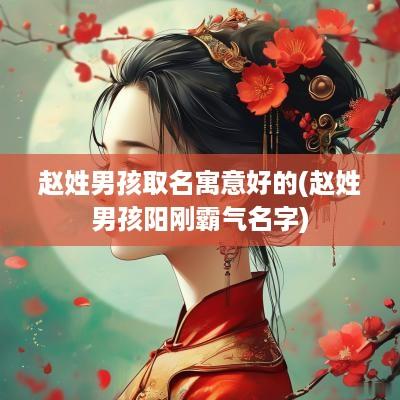 赵姓男孩取名寓意好的(赵姓男孩阳刚霸气名字)
