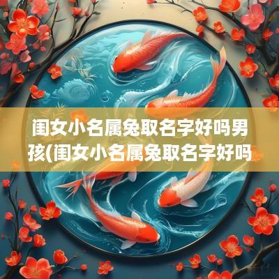 闺女小名属兔取名字好吗男孩(闺女小名属兔取名字好吗怎么取)