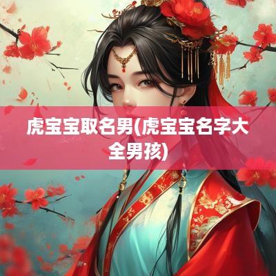 虎宝宝取名男(虎宝宝名字大全男孩)