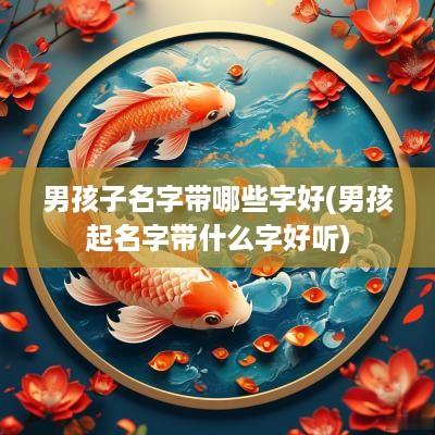 男孩子名字带哪些字好(男孩起名字带什么字好听)