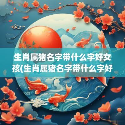 生肖属猪名字带什么字好女孩(生肖属猪名字带什么字好听)
