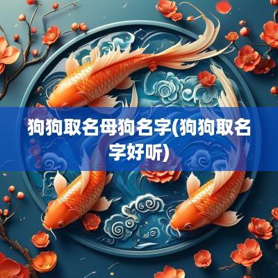 狗狗取名母狗名字(狗狗取名字好听)