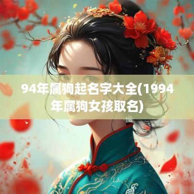 94年属狗起名字大全(1994年属狗女孩取名)