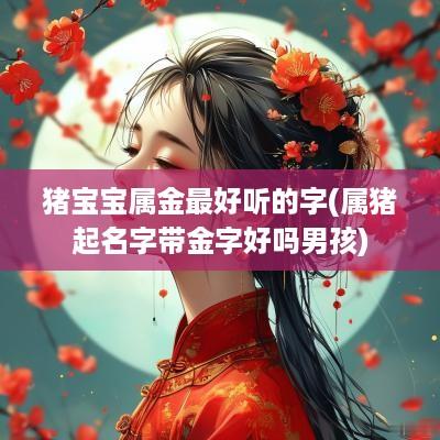 猪宝宝属金最好听的字(属猪起名字带金字好吗男孩)