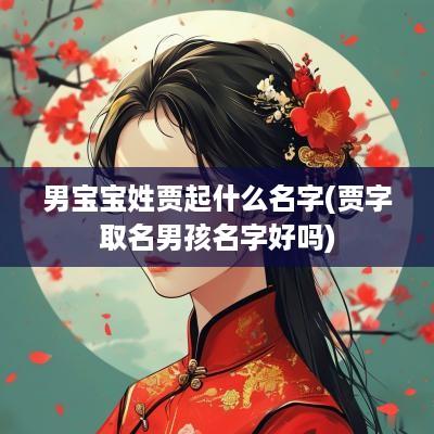 男宝宝姓贾起什么名字(贾字取名男孩名字好吗)