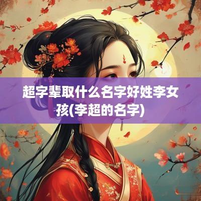 超字辈取什么名字好姓李女孩(李超的名字)