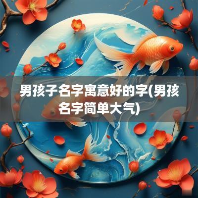 男孩子名字寓意好的字(男孩名字简单大气)
