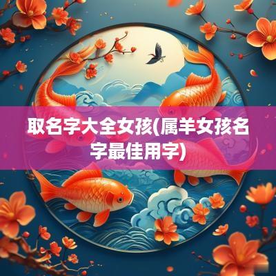 取名字大全女孩(属羊女孩名字最佳用字)