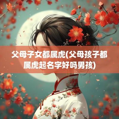 父母子女都属虎(父母孩子都属虎起名字好吗男孩)