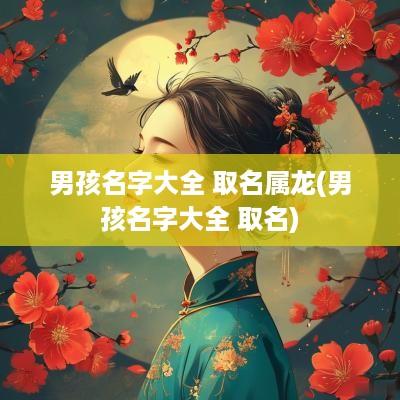 男孩名字大全 取名属龙(男孩名字大全 取名)