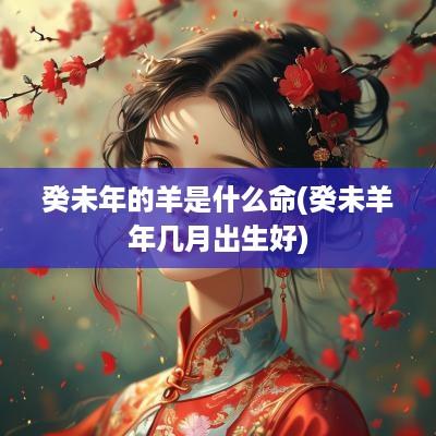 癸未年的羊是什么命(癸未羊年几月出生好)