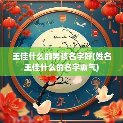 王佳什么的男孩名字好(姓名王佳什么的名字霸气)