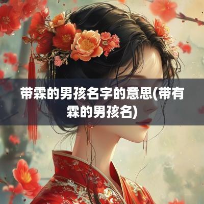 带霖的男孩名字的意思(带有霖的男孩名)