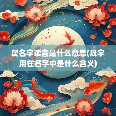 晟名字读音是什么意思(晟字用在名字中是什么含义)