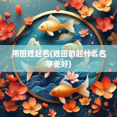 用田姓起名(姓田的起什么名字更好)