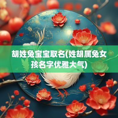 胡姓兔宝宝取名(姓胡属兔女孩名字优雅大气)