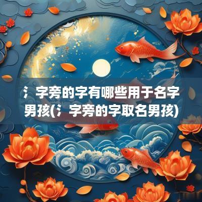 氵字旁的字有哪些用于名字男孩(氵字旁的字取名男孩)