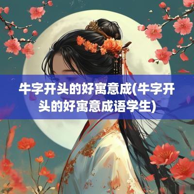 牛字开头的好寓意成(牛字开头的好寓意成语学生)