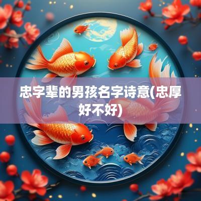 忠字辈的男孩名字诗意(忠厚好不好)