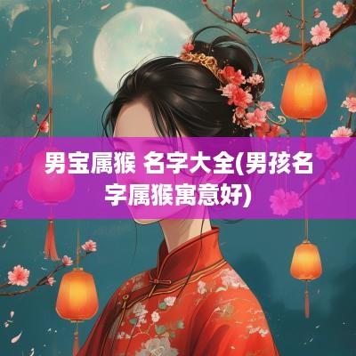 男宝属猴 名字大全(男孩名字属猴寓意好)