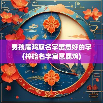 男孩属鸡取名字寓意好的字(梓晗名字寓意属鸡)