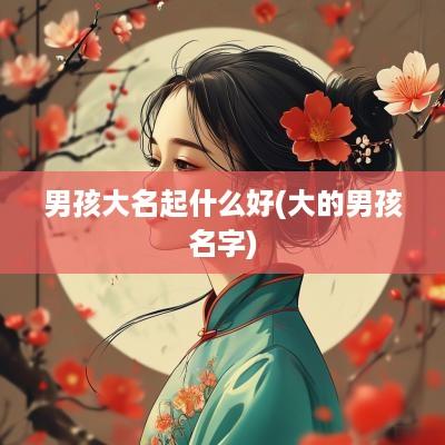 男孩大名起什么好(大的男孩名字)