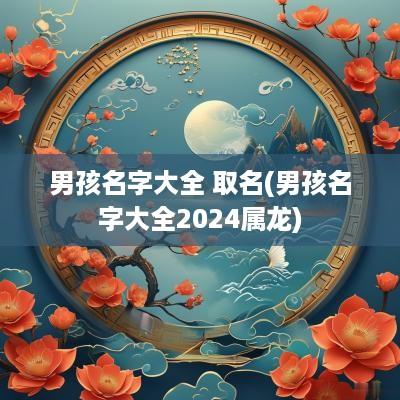男孩名字大全 取名(男孩名字大全2025属龙)