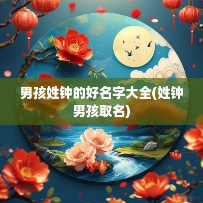 男孩姓钟的好名字大全(姓钟男孩取名)