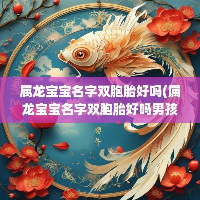 属龙宝宝名字双胞胎好吗(属龙宝宝名字双胞胎好吗男孩)