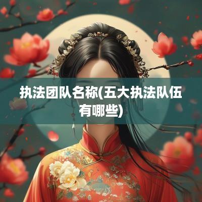 执法团队名称(五大执法队伍有哪些)