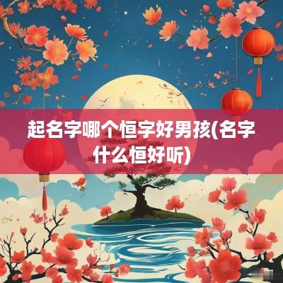 起名字哪个恒字好男孩(名字什么恒好听)