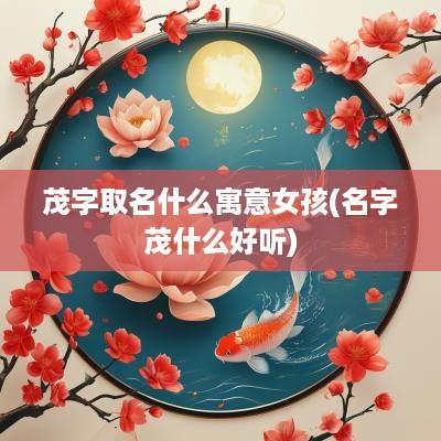 茂字取名什么寓意女孩(名字茂什么好听)