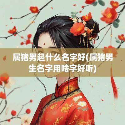 属猪男起什么名字好(属猪男生名字用啥字好听)