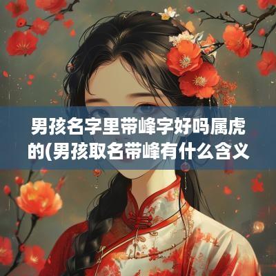 男孩名字里带峰字好吗属虎的(男孩取名带峰有什么含义)