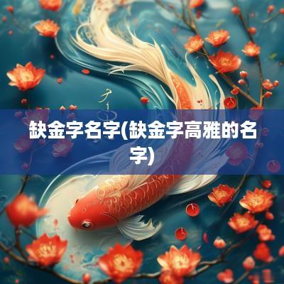 缺金字名字(缺金字高雅的名字)