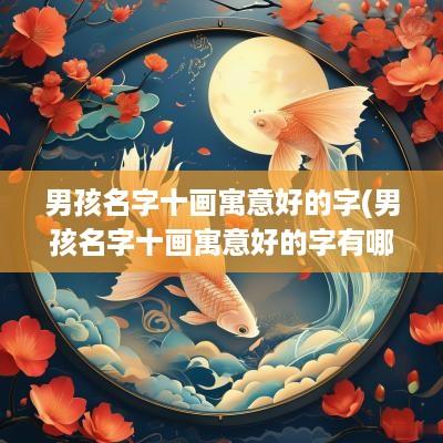 男孩名字十画寓意好的字(男孩名字十画寓意好的字有哪些)