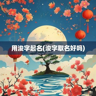 用浚字起名(浚字取名好吗)