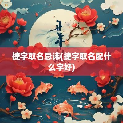 捷字取名忌讳(捷字取名配什么字好)