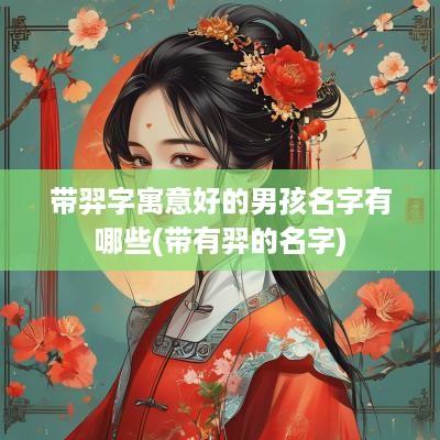 带羿字寓意好的男孩名字有哪些(带有羿的名字)