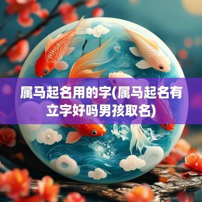 属马起名用的字(属马起名有立字好吗男孩取名)