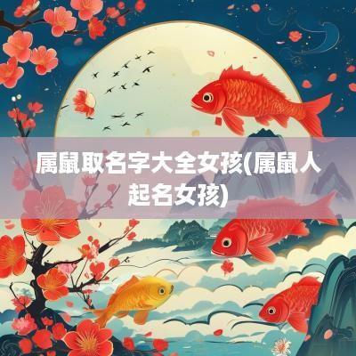 属鼠取名字大全女孩(属鼠人起名女孩)